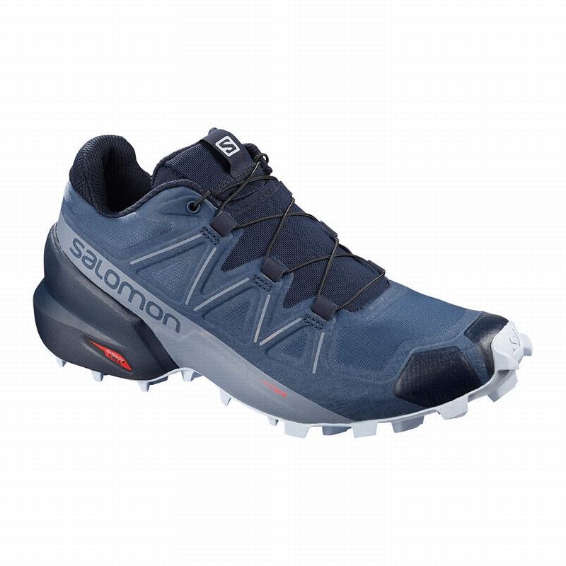 Salomon Singapore Womens Trail Running Shoes - SPEEDCROSS 5 Navy | 64973-OXSD